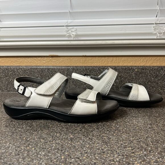SAS Tripad Comfort White Womens 9.5M Leather Sandals Sling Back Open Toe Slip On - Picture 3 of 11